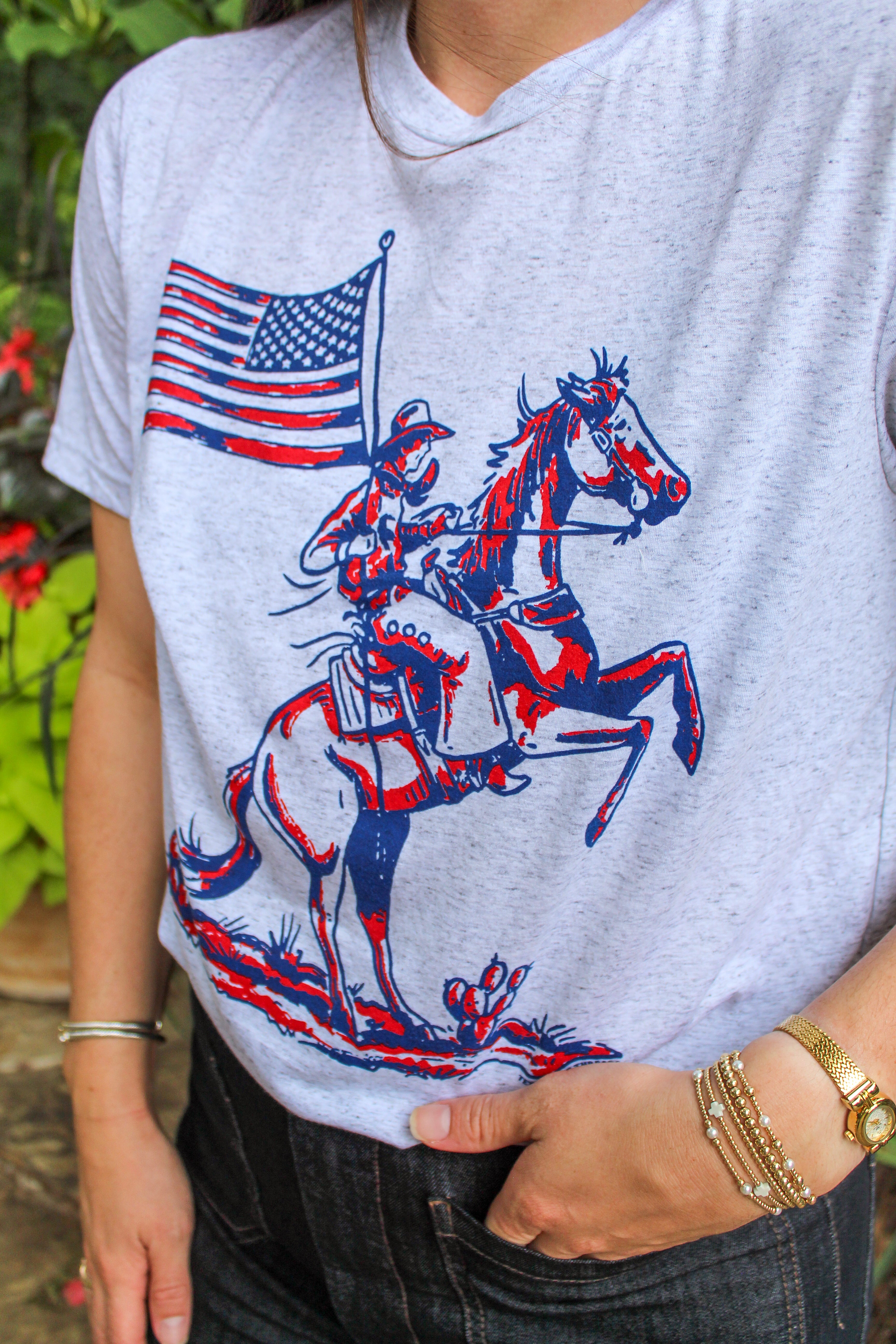 The Patriotic Cowboy Graphic Tee